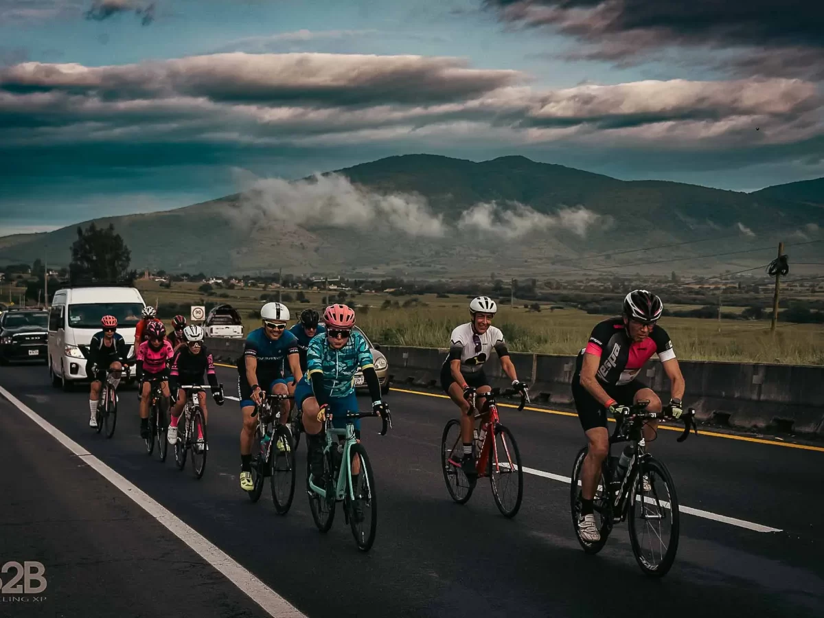 Cycling around Lake Chapala during Gran Fondo 236 km Mexico