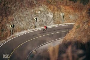 Climbing section of La Yesca 132 km cycling challenge Jalisco