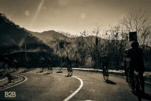 Peloton riding La Yesca cycling event Mexico
