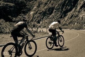 Peloton riding La Yesca cycling event Mexico